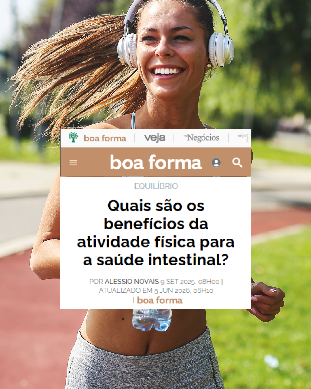 Dr. Aléssio Novais na Revista Boa Forma: Atividade física e saúde intestinal