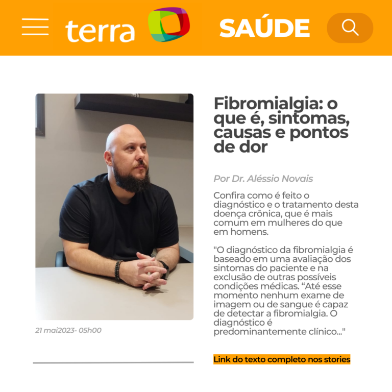 Dr. Aléssio Novais na Portal Terra: Fibromialgia